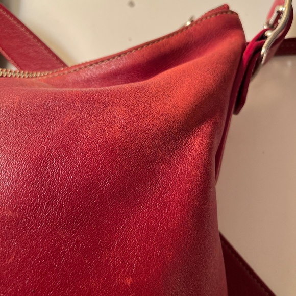 Coach 9326 Red Legacy Slim Duffle Crossbody Bag - Picture 7 of 12